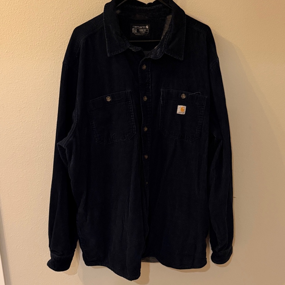 Dark Blue Corduroy Button Up